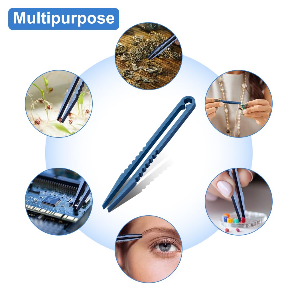 HASTHIP Tweezer for Electronics and Watch Repair featuring 3 in Precision Tips | TC4 Titanium Alloy