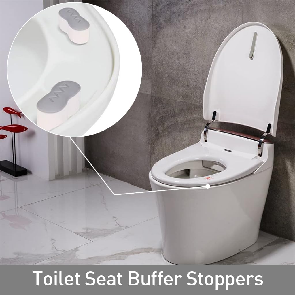 Serplex Universal Toilet Seat Bumpers Replacement with Self-Adhesive EVA Pads for Noise Reduction and Hygiene