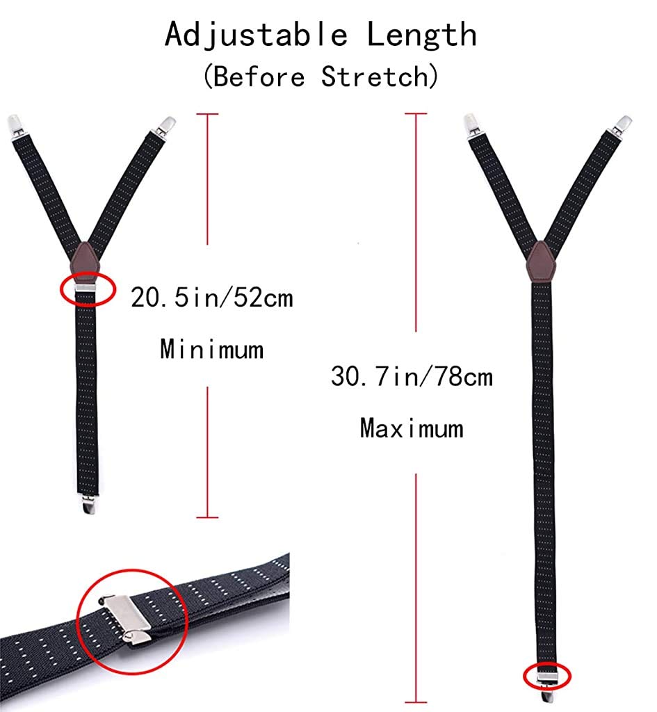 GUSTAVE Adjustable Elastic Garter Straps for Men featuring Y Style Design and Nylon Blend Comfort