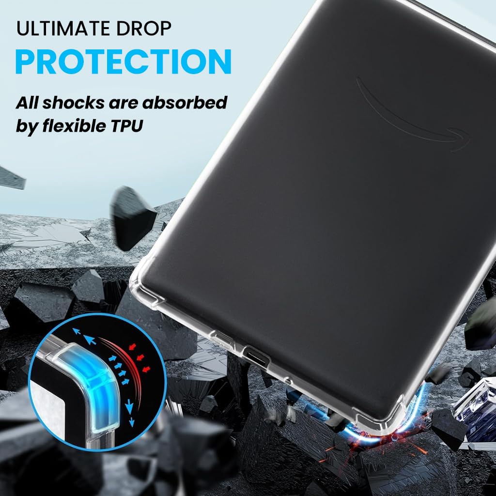 ZORBES Kindle 7.0 E Reader Case for Paperwhite 6 featuring Corner Air Cushion Bumpers and Clear TPU Protection