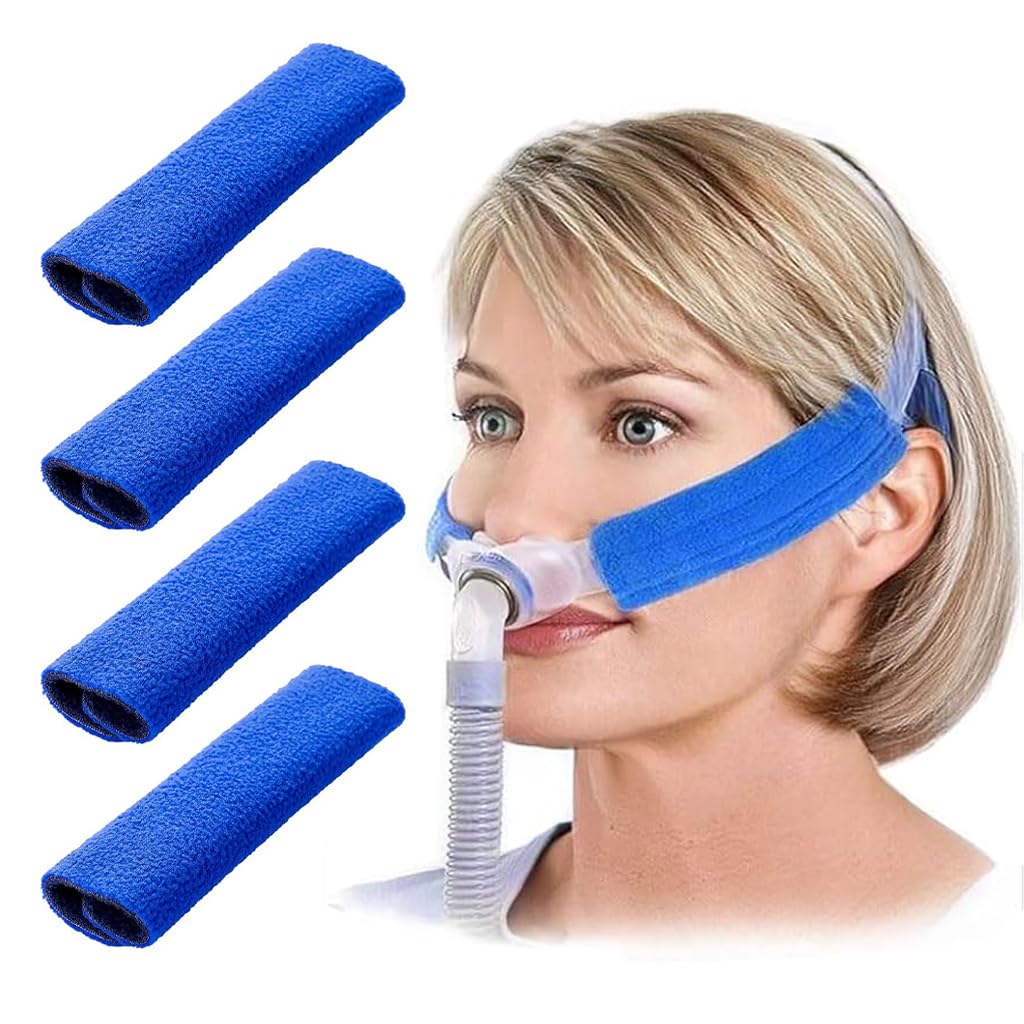 Serplex CPAP Strap Covers for Preventing Friction with Hook and Loop Closure | 4Pcs Plush Wraps for Sensitive Skin