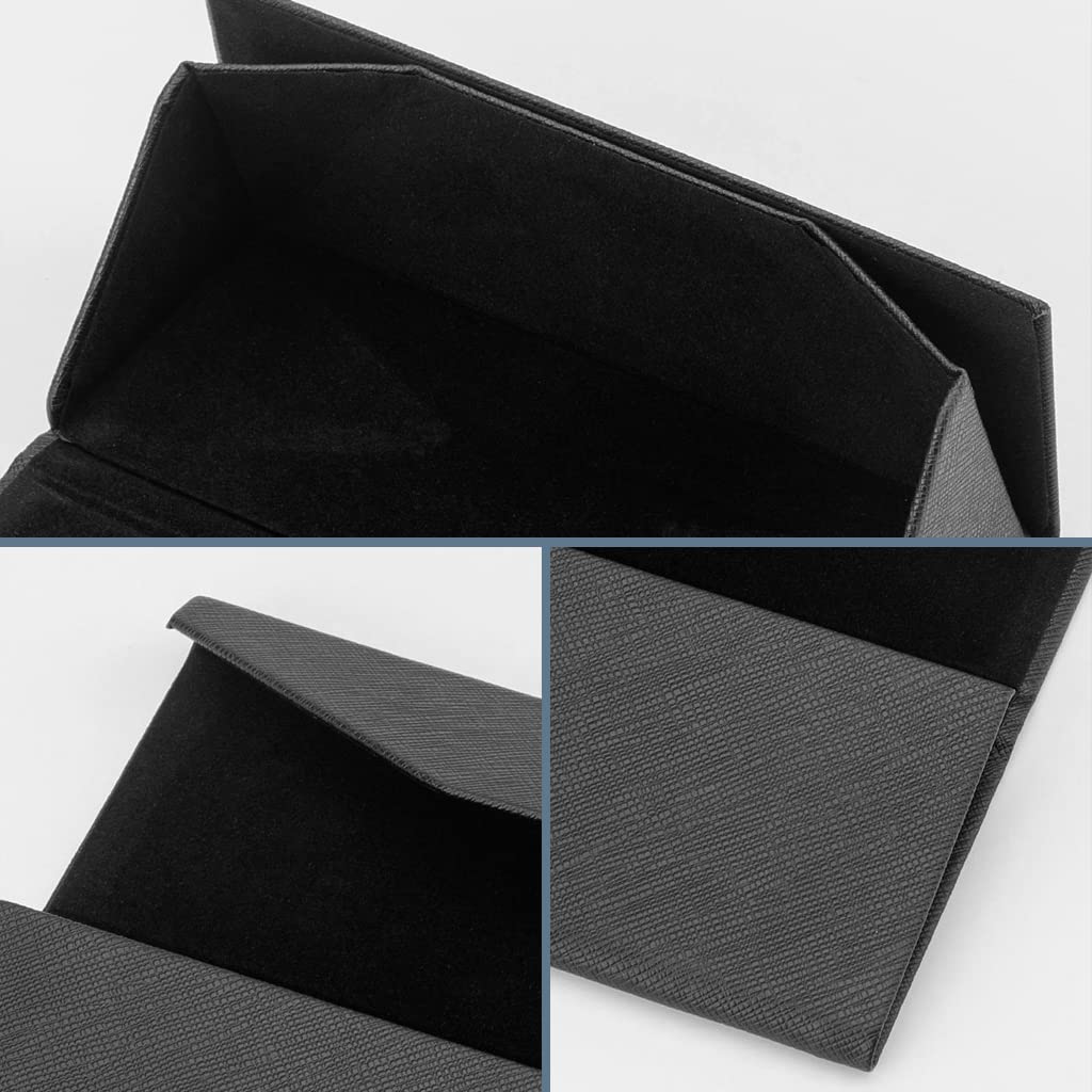 GUSTAVE Sunglasses Organizer Case for Travel with Triangle Folding Design and PU Leather | Includes Lens Wipe Cloth