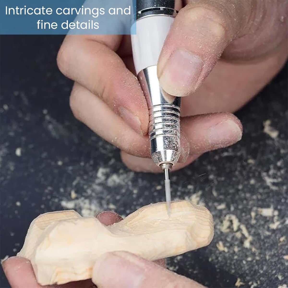 Serplex Carving Bits for Rotary Tool featuring Pointed and Tapered Tips | 6Pcs Stainless Steel Set