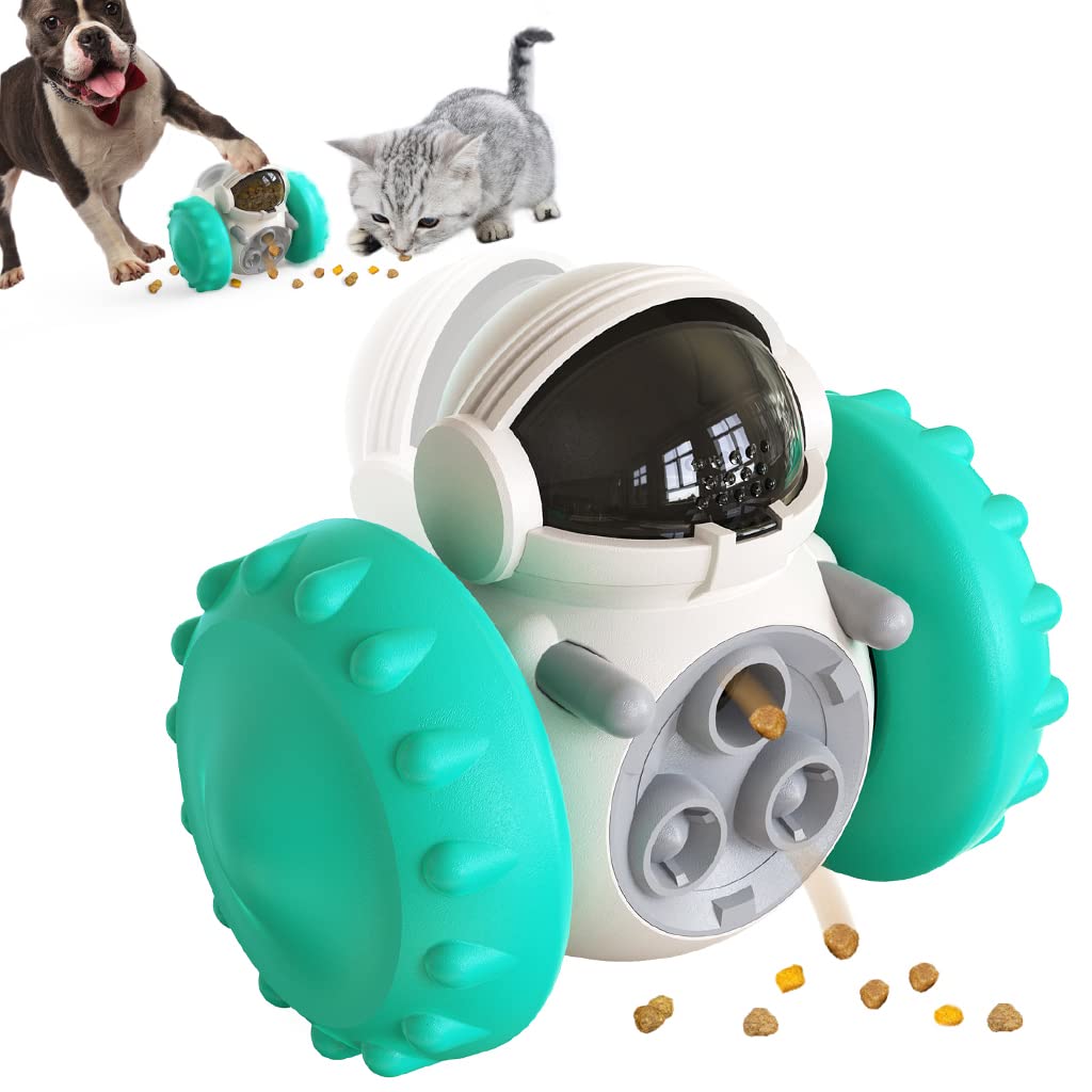 ZIBUYU Interactive Tumbler Food Dispenser for Dogs and Cats featuring Slow Feeder Toy | ABS Material
