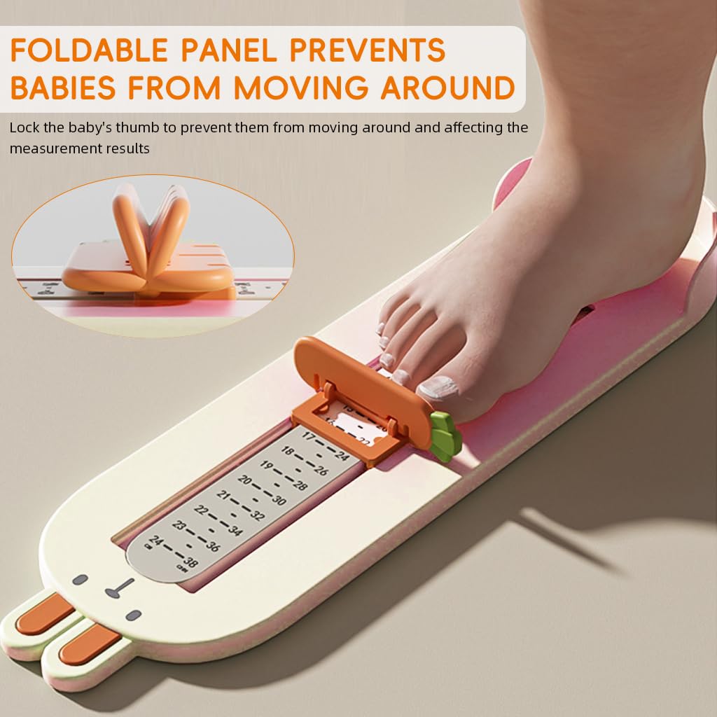 HASTHIP Foot Length Gauge for Baby and Kids with CM & EU Dual Scale | Sliding Block Design