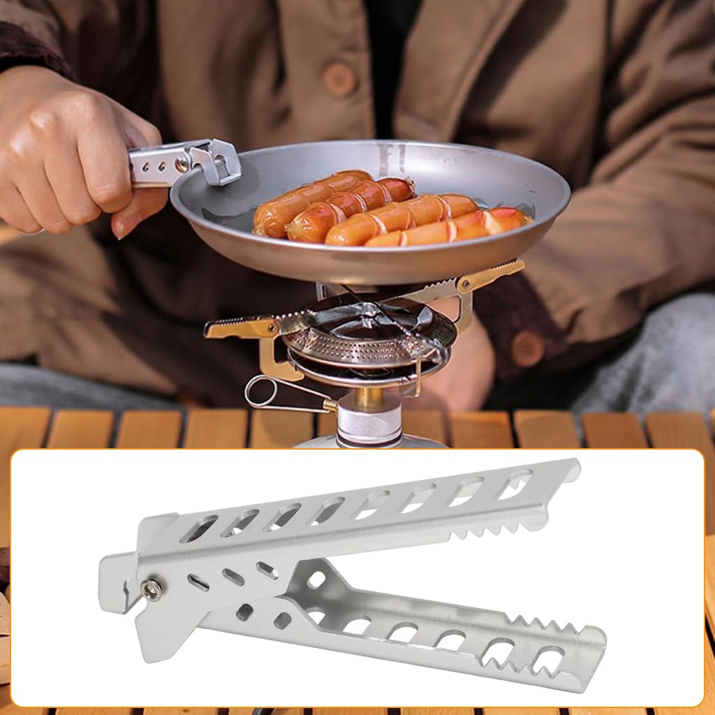 Supvox® Kitchen Plate Gripper Aluminum Alloy Anti Scalding Hot Plate Gripper 4.8'' Portable Camping Kitchenware Gripper for Hot Plate, Pot