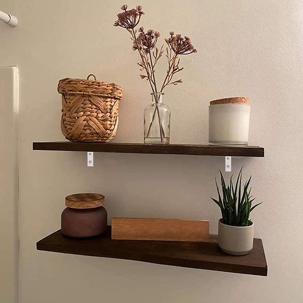 Serplex Metal Shelf Brackets for Wall and Wardrobe Shelves with 5 Screw Holes | 24Pcs Galvanized Steel 4cm Right Angle Supports