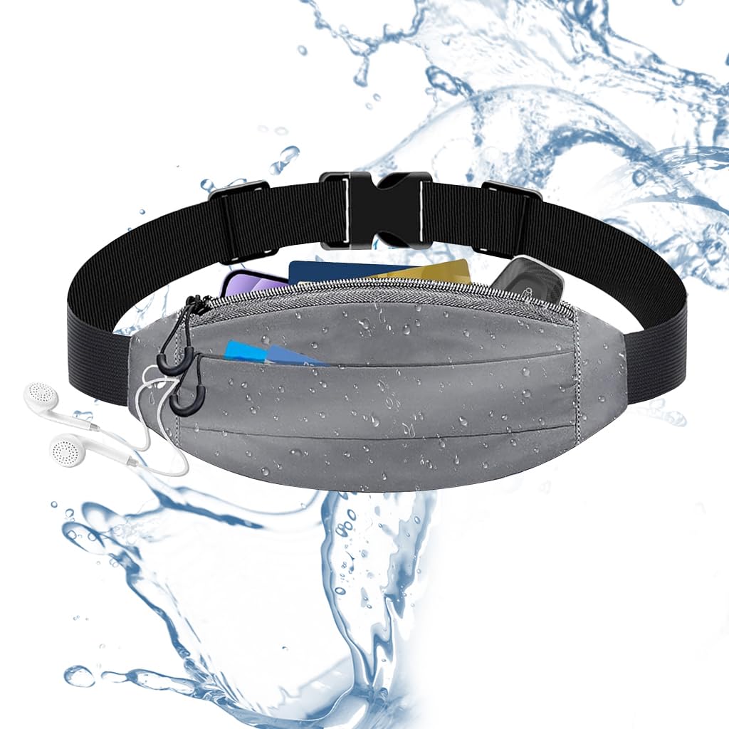 Proberos Jogging Belt Bag for Running and Fitness featuring Double Layer Zipper Pouch