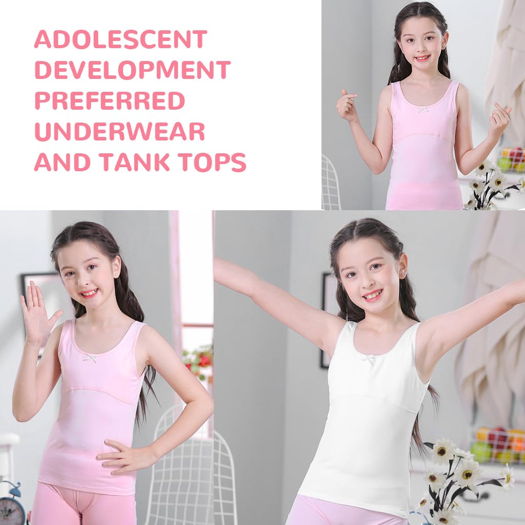 SNOWIE SOFT Camisole for Girls 2pcs Set with Soft Cotton Spandex Fabric | Comfortable Inner Wear