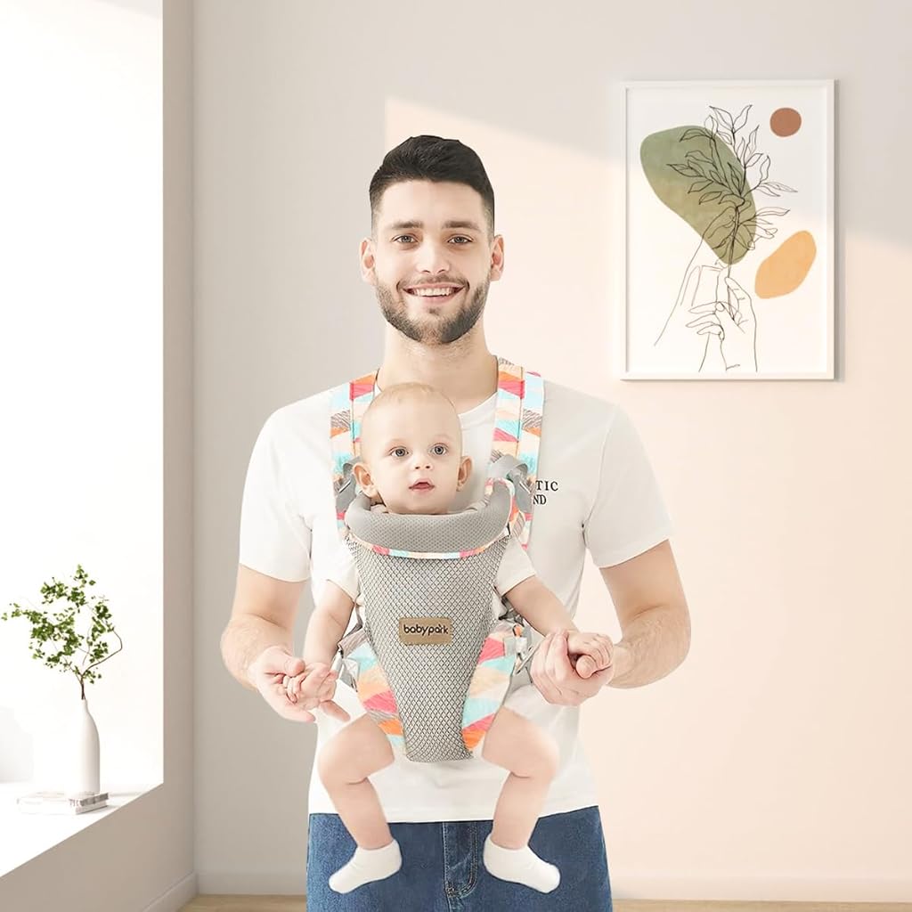SNOWIE SOFT 4 in 1 Baby Carrier, Adjustable Kangaroo Baby Carrier Front Baby Carrier Face-in/Out, Baby Wrap Carrier Soft & Breathable Baby Carrier for Newborn to Toddler, 0-36 Months, Under 25KG