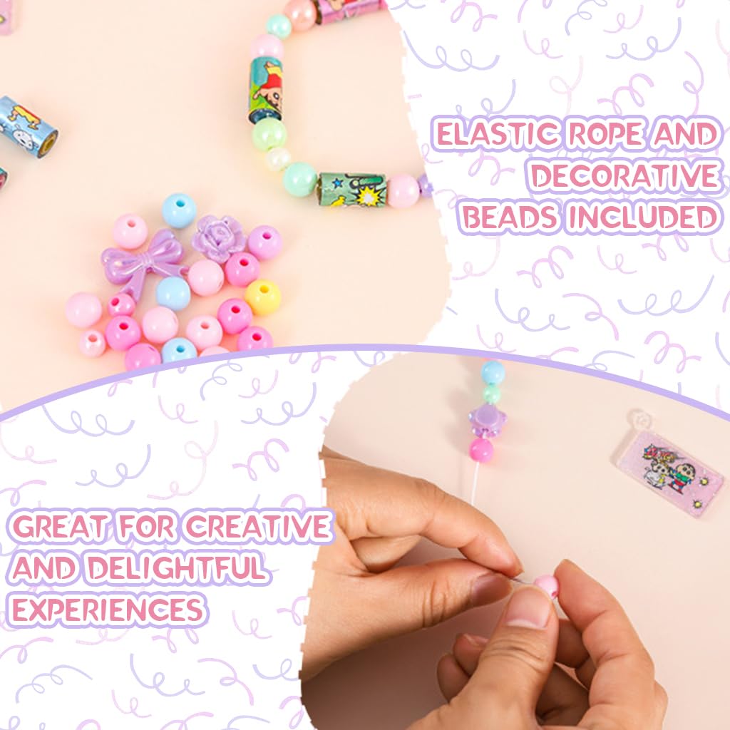 PATPAT Bracelet Making Kit for Girls with 150 Sticker Rolls and Spacer Beads | Fun DIY Gift Set