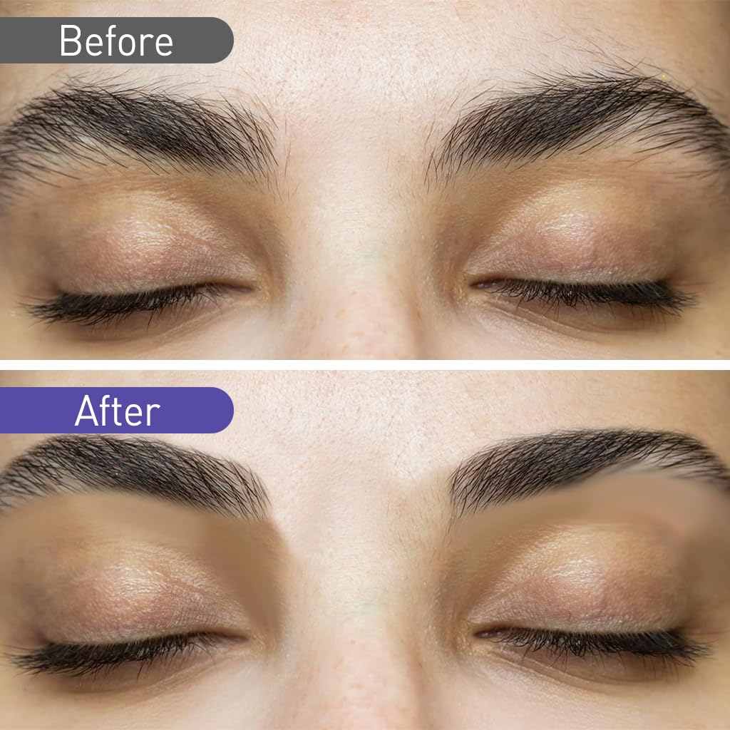 MAYCREATE Eyebrow Trimming Kit for Facial Hair Shaping with Folding Razor and PU Case | 3Pcs Stainless Steel Tools