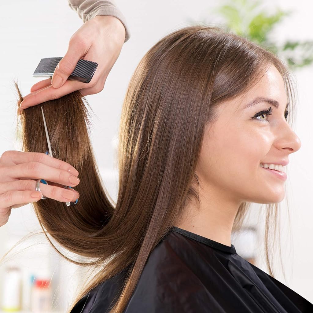 MAYCREATE Hair Cutting Scissors Kit for Professionals with 6.7 in Blades and Screw Tension | 9 Pcs Stainless Steel Set for Men and Women