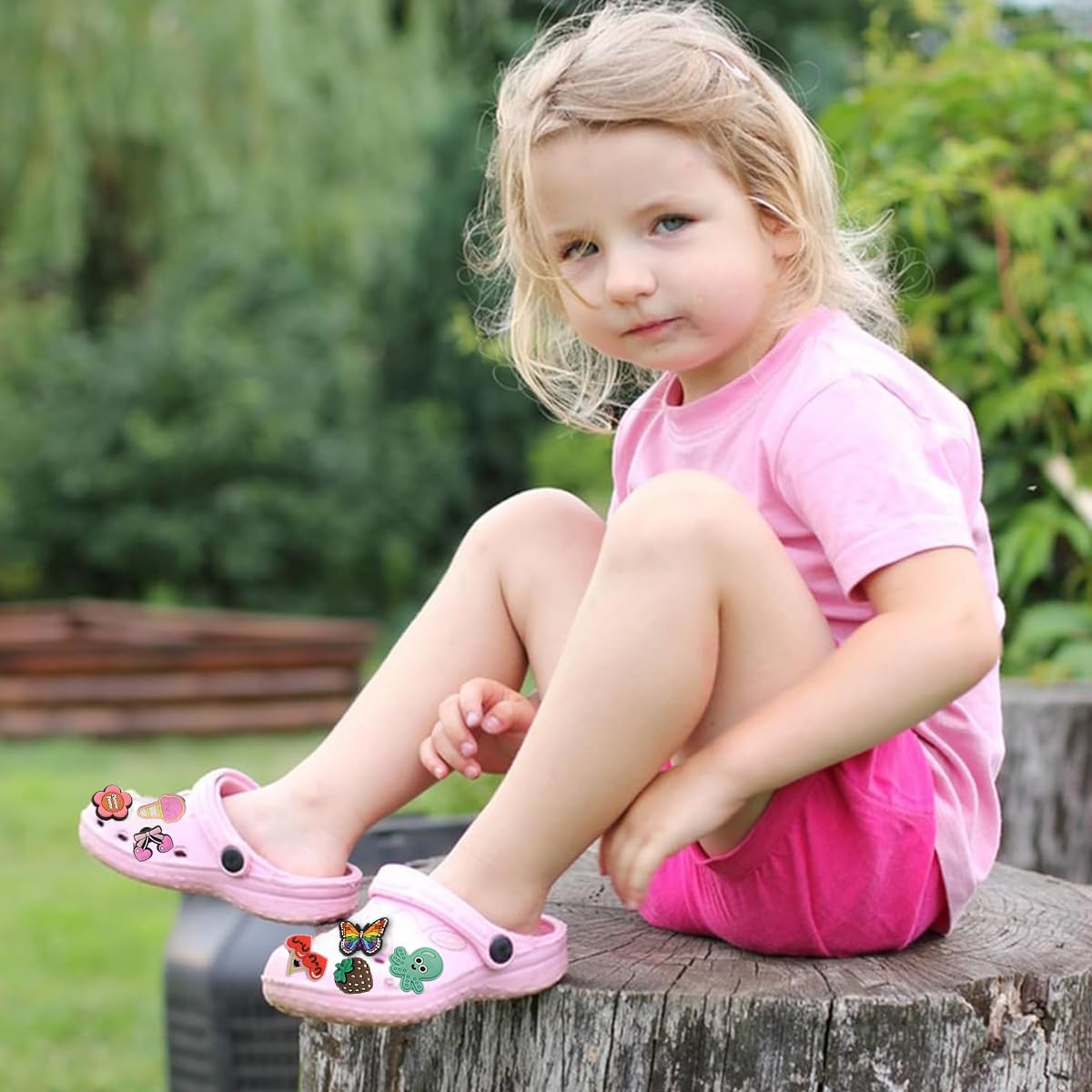 MAYCREATE Shoe Charms for Sandals featuring 70PCS Cartoon Designs | Fun Clog Accessories
