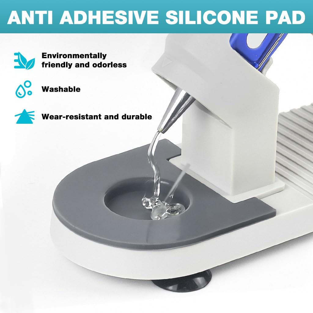 Serplex Hot Glue Gun Bracket for Crafting with Drip Tray and Suction Cup Base 6.69x2.95 in