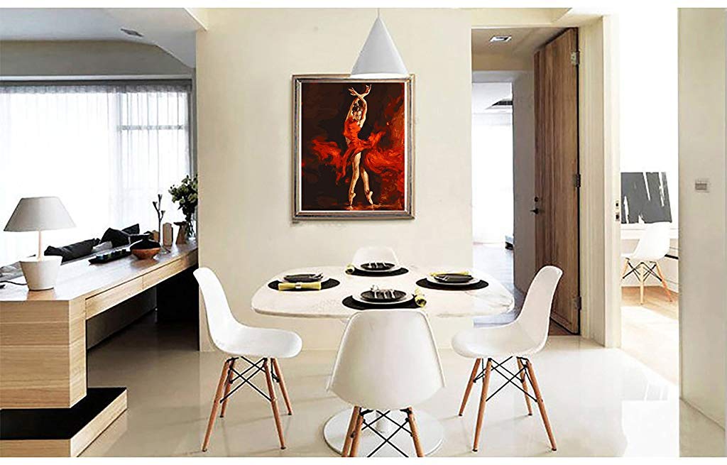 HASTHIP Paint by Numbers Kit for Kids and Adults with Brushes and Pigments | DIY Canvas Art