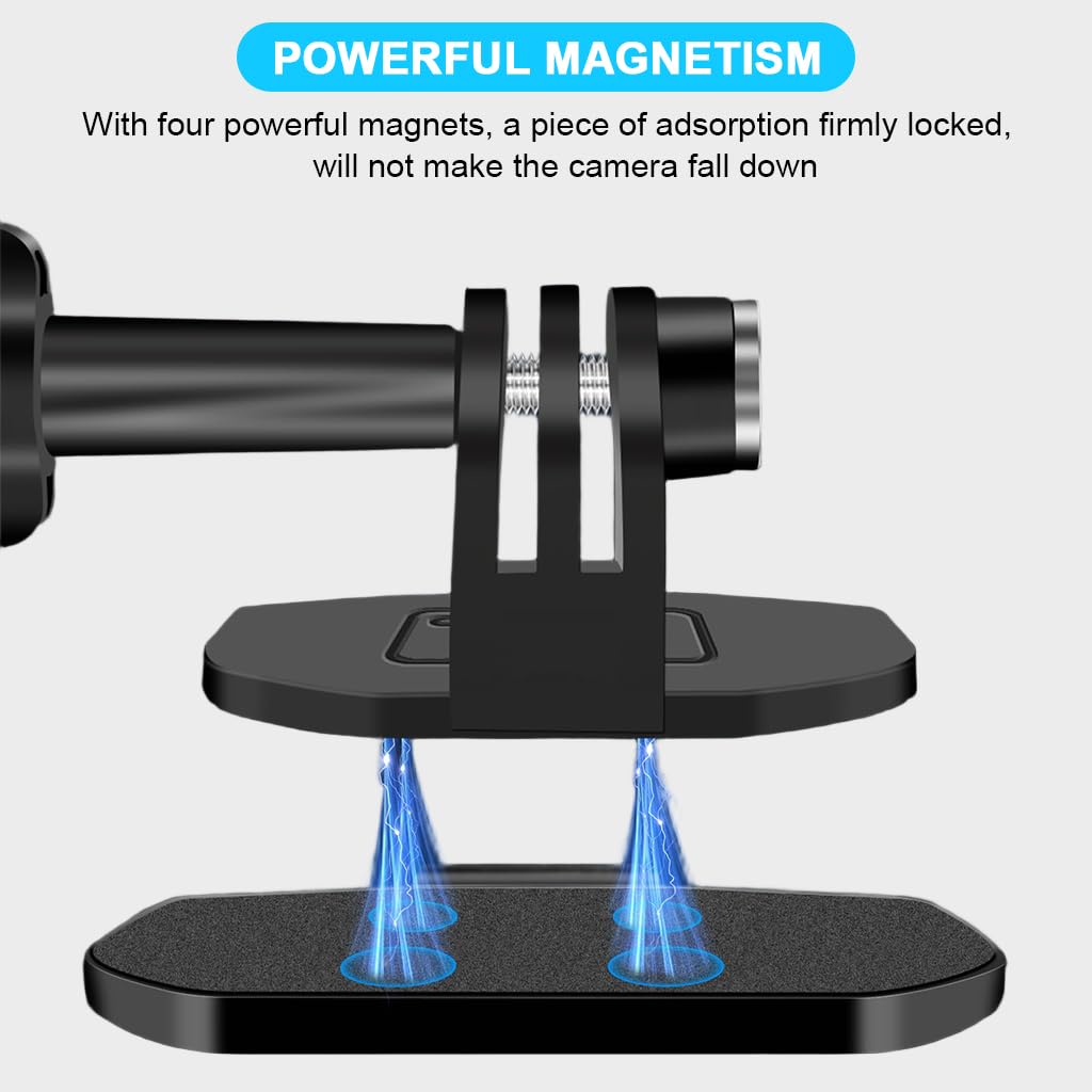 ZORBES Magnetic Action Camera Neck Mount for Hands-Free POV Filming with Adjustable Nylon Cord | Universal Compatibility and Lightweight Design