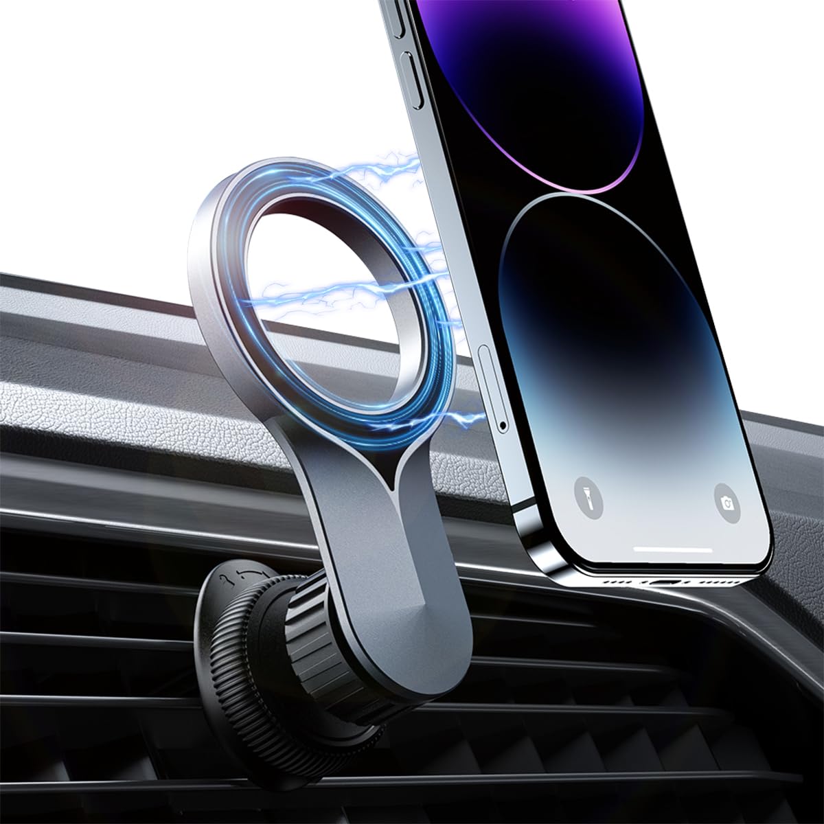 STHIRA® Magnetic Car Phone Mount for Car Vent Strong Magnetic Car Mount Phone Mount Holder Hands Free 360 Degree Rotatable Car Phone Mount Universal Car Vent Magnetic Phone Mount for iPhone 15/14/13