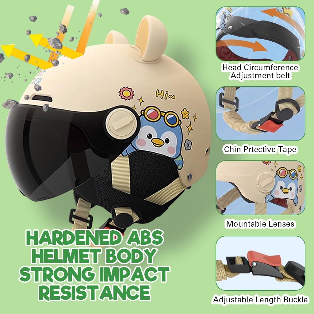 Proberos Kids Bike Helmet for Cycling with UV400 Goggles and EPS Foam Liner | Ages 3–12