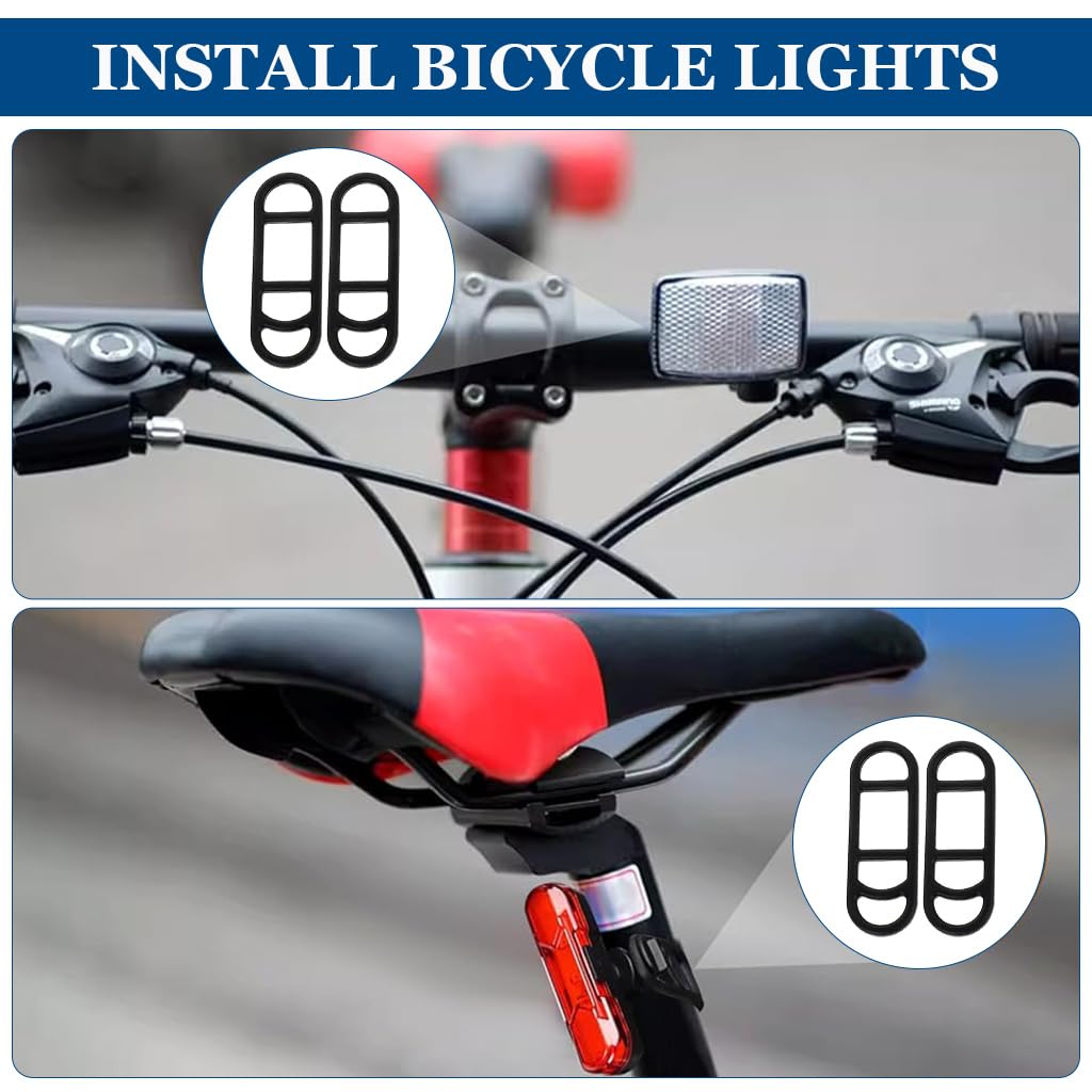 Proberos Bicycle Silicone Bands for Bike Lights and Phones featuring Elastic Rubber Grip | 10Pcs