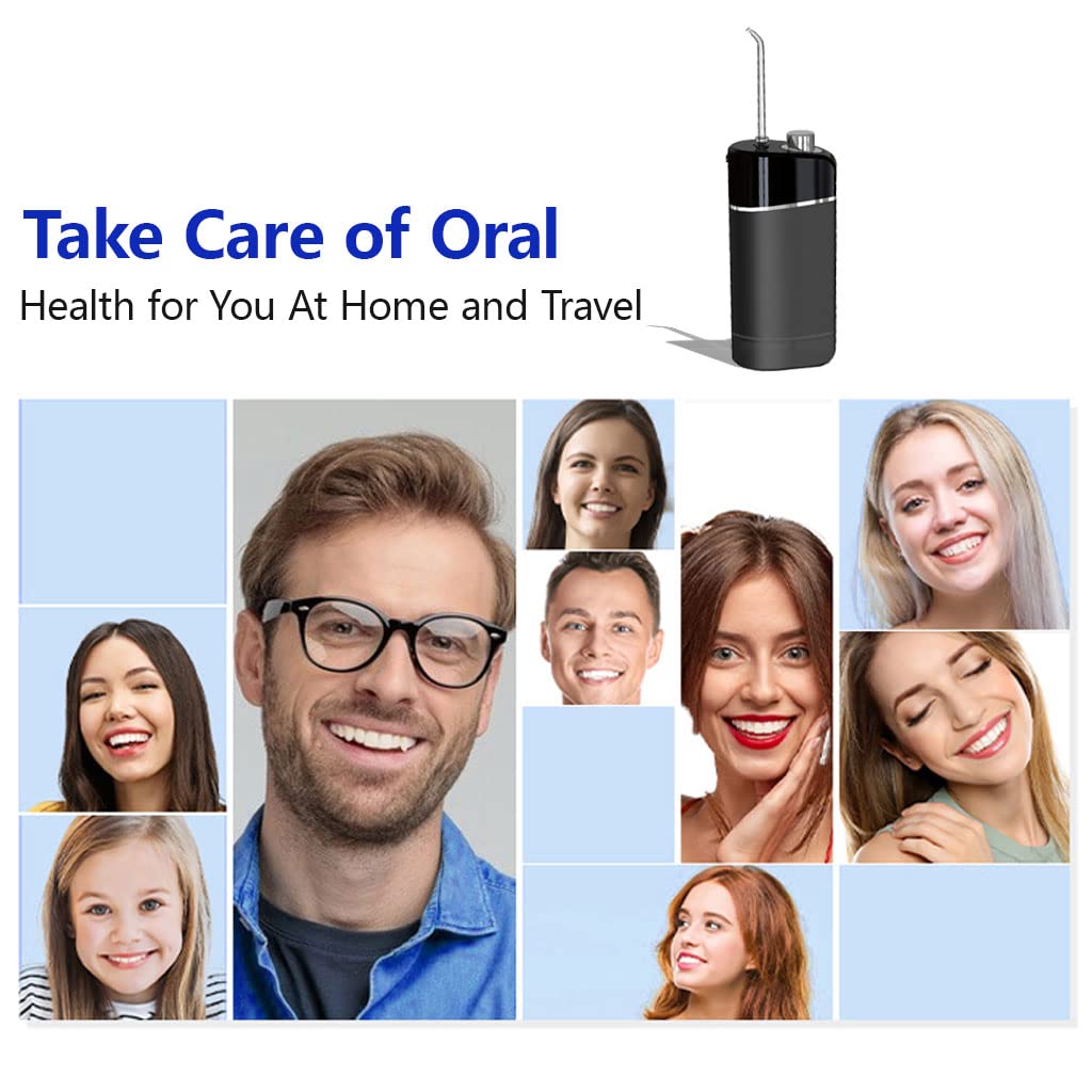 HANNEA Water Dental Flosser for Teeth with 200ml Tank and 3 Modes | Rechargeable IPX7 Cordless Oral Irrigator