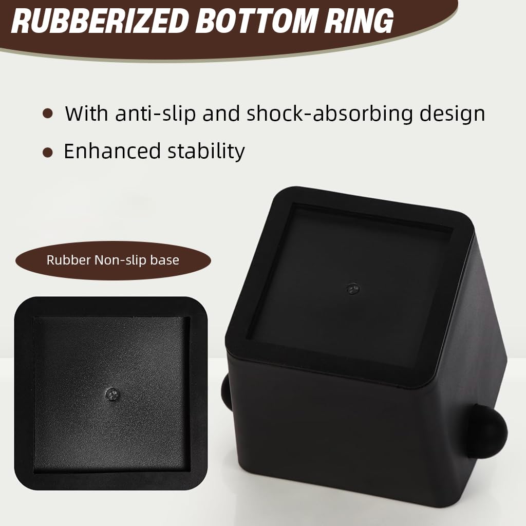 Supvox Coffee Grounds Knock Box for Espresso Machines with Cross Bar and ABS Plastic | Reusable Container for Home or Café