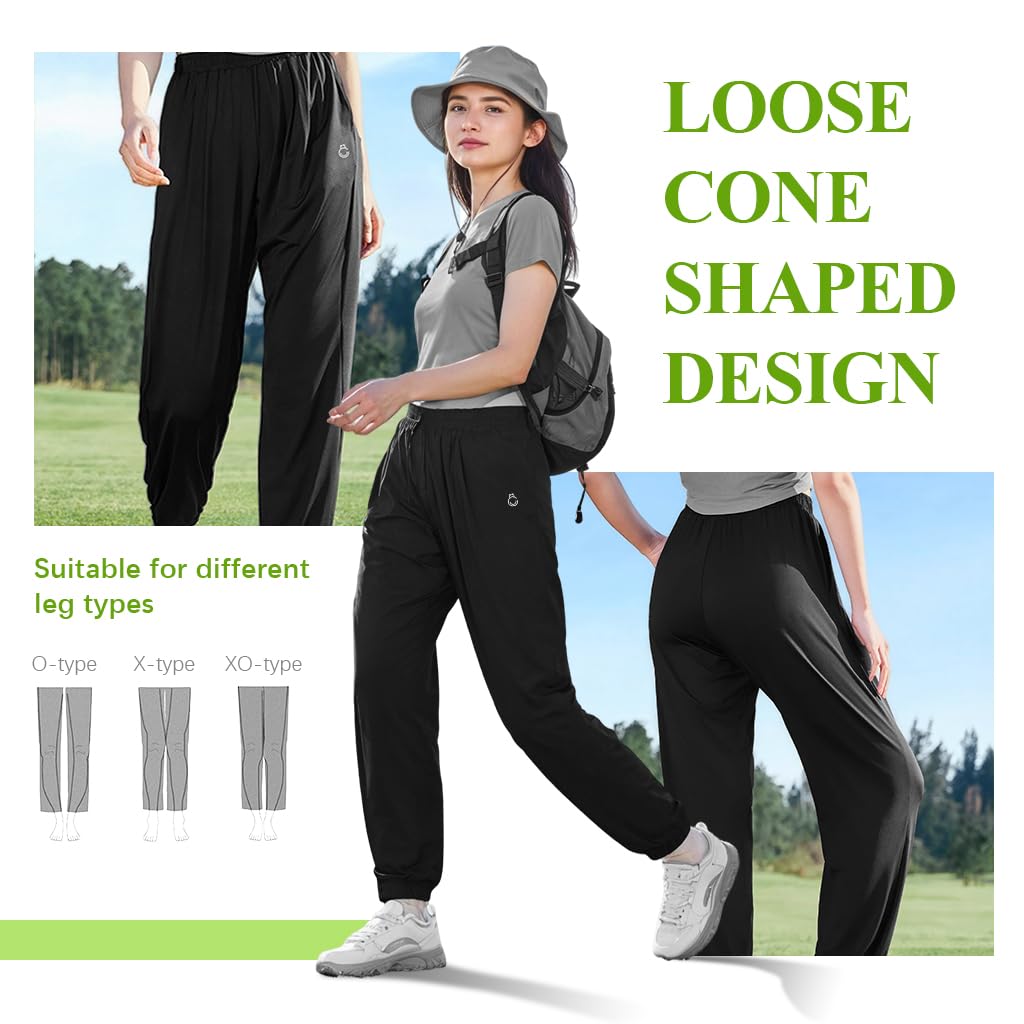 Zibuyu Women's Cargo Joggers for Hiking with UPF 50 Protection and Quick-Dry Fabric | Lightweight Outdoor Travel Pants