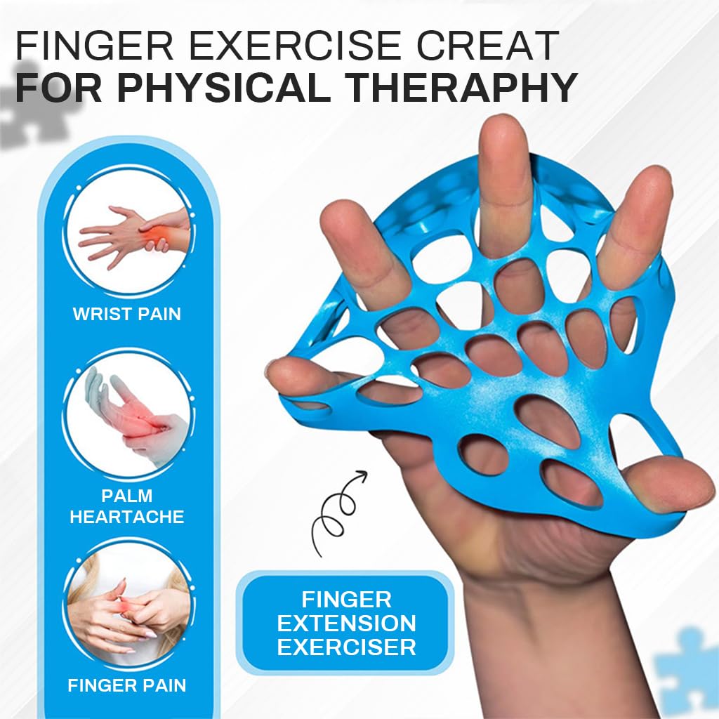 Proberos Finger Stretcher for Hand Therapy and Grip Exercise 2 Pack Silicone Equipment