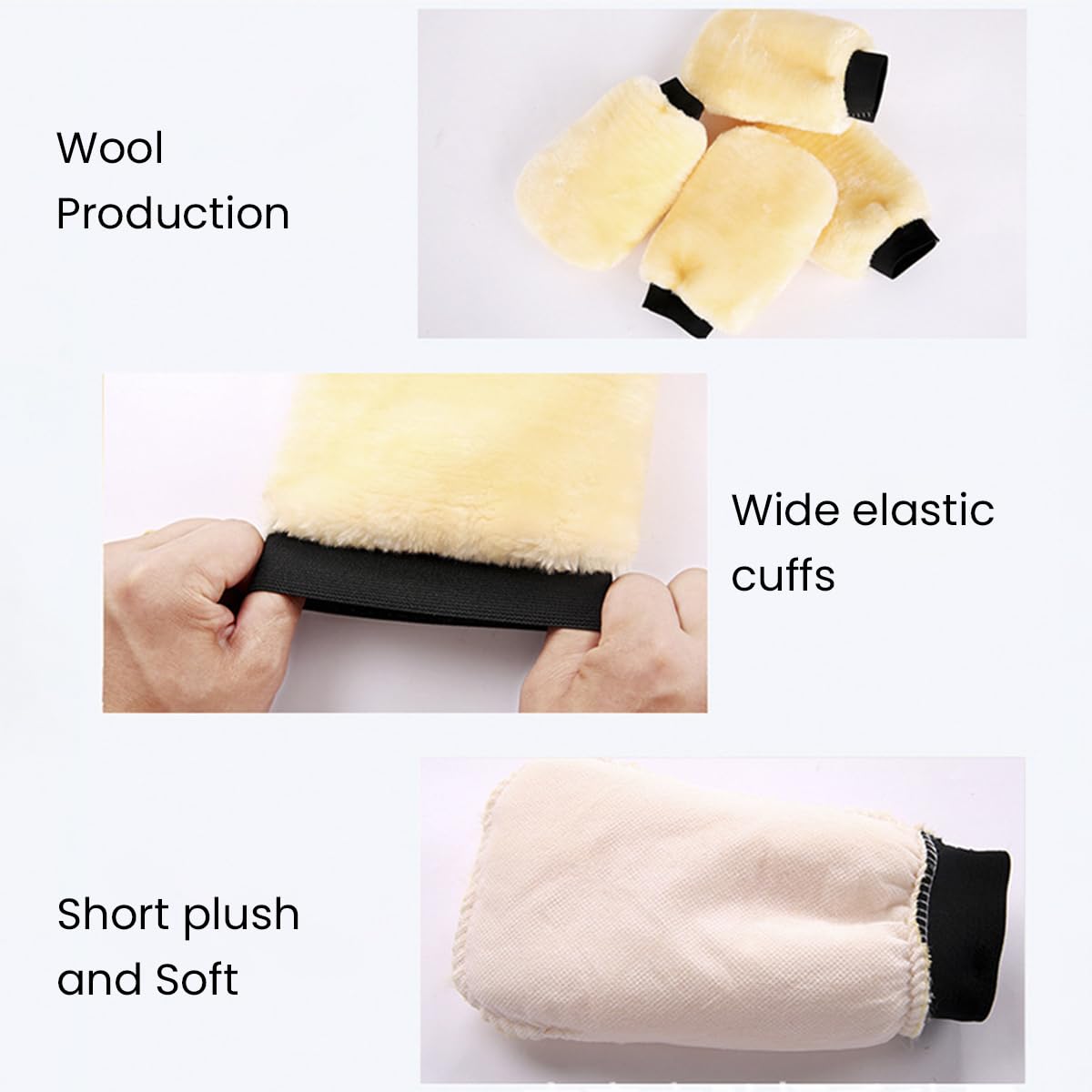 STHIRA Car Cleaning Gloves for Waxing and Polishing with Dual-Sided Plush Microfiber | Scratch-Free Detailing Mitts for Interior and Exterior Care