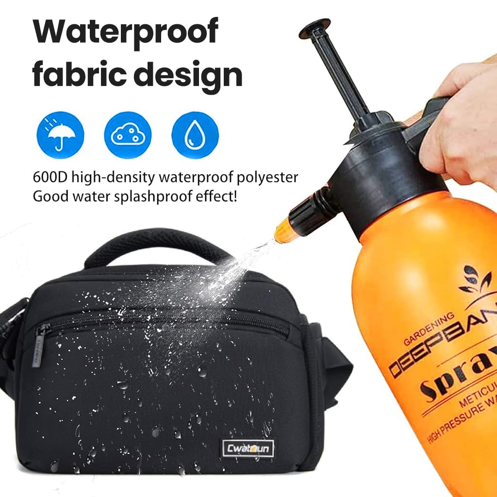 ZORBES Camera Bag for DSLR and Mirrorless with Waist Shoulder Carry Options | Waterproof Nylon Design