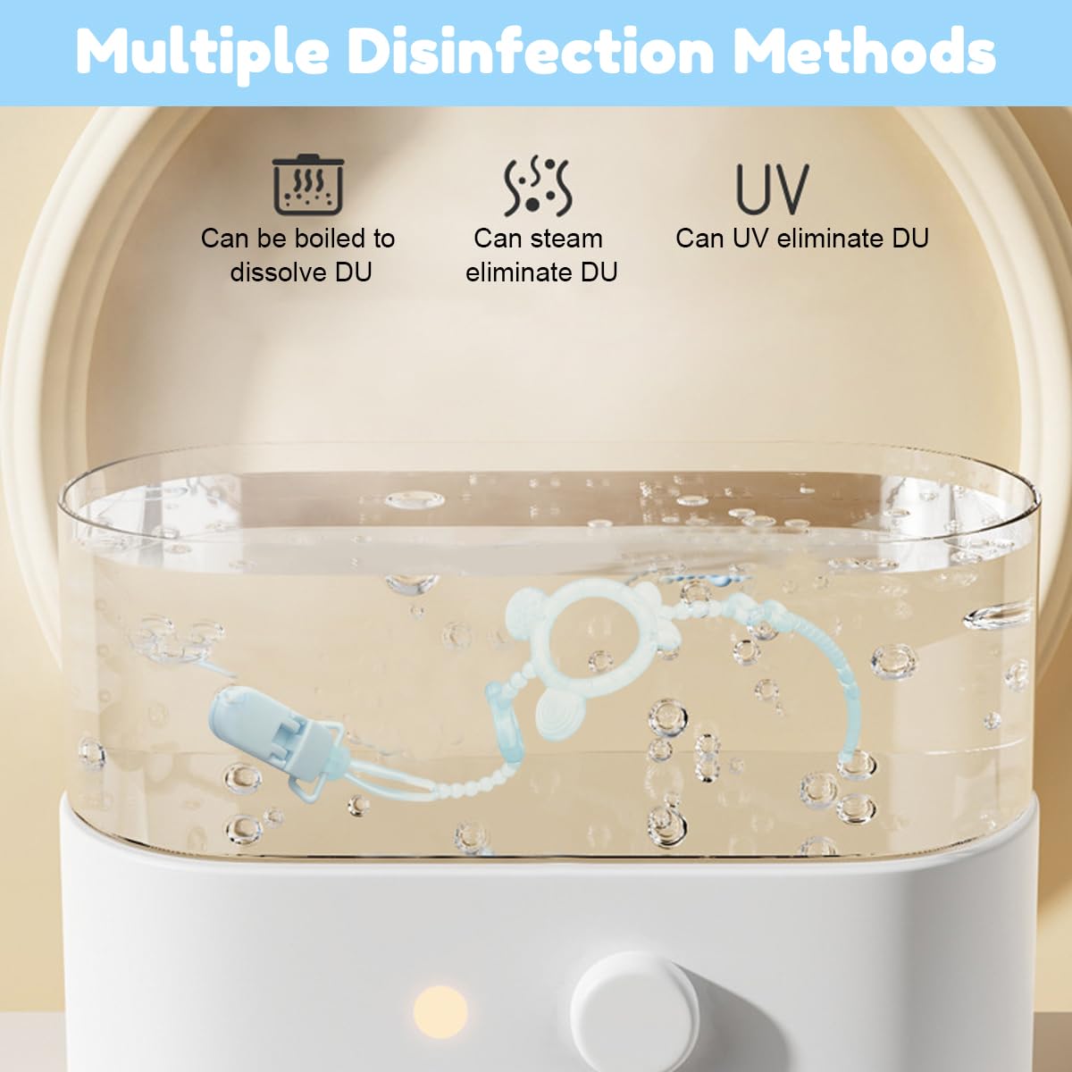 SNOWIE SOFT Pacifier Chain Set for Newborns with Clip Holder and Silicone Storage Case