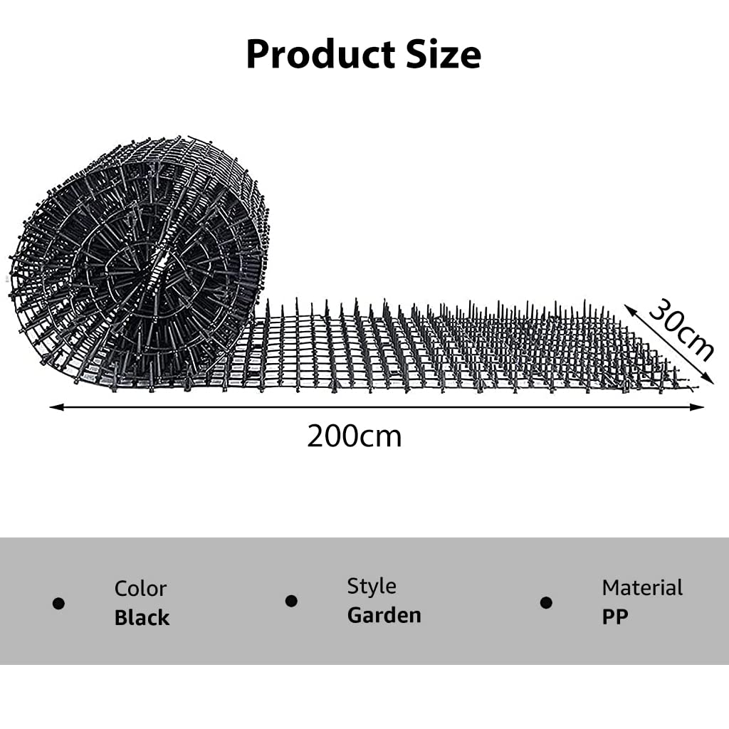 Qpets Cat Repellent Mat for Home and Garden featuring 78 in by 11 in PP spikes | Humane Pet Deterrent