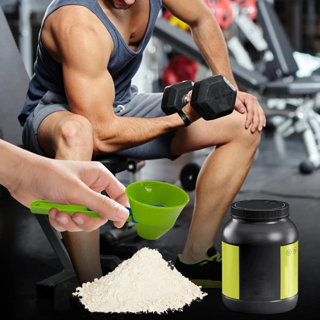 Supvox Protein Powder Funnel Scoops for Shaker Bottles with Dual Function Design | 4 Pcs BPA Free Set