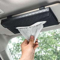 STHIRA® Car Tissue Holder, Sun Visor Insert-On Tissue Holder for Car, Pocket Tissue Box Holder for Car Visor Napkin Organizer, Tissue Paper Holder for Car Decoration Accessories Interior