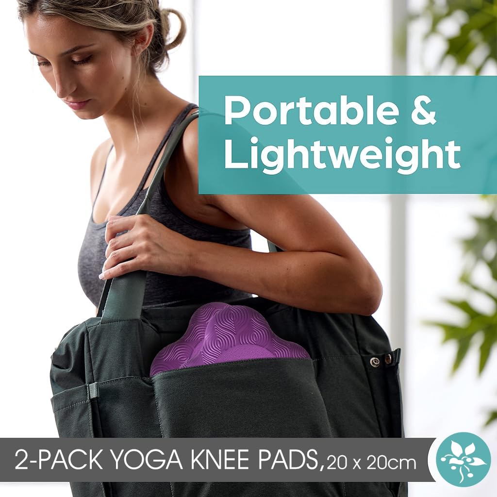 Proberos Yoga Knee Pads for Exercise and Meditation featuring 20mm Cushion TPE Material