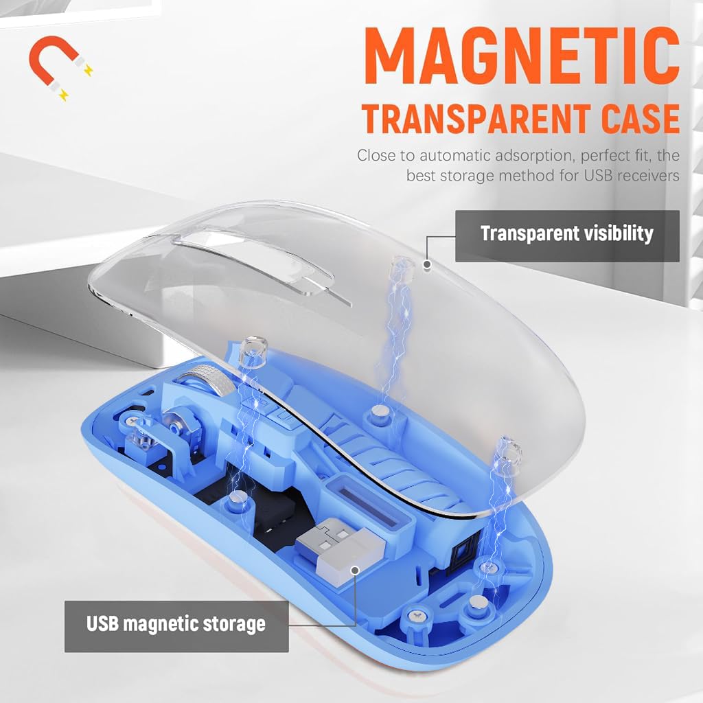 Verilux Wireless Mouse for Laptop and PC featuring 1600 DPI precision and rechargeable design