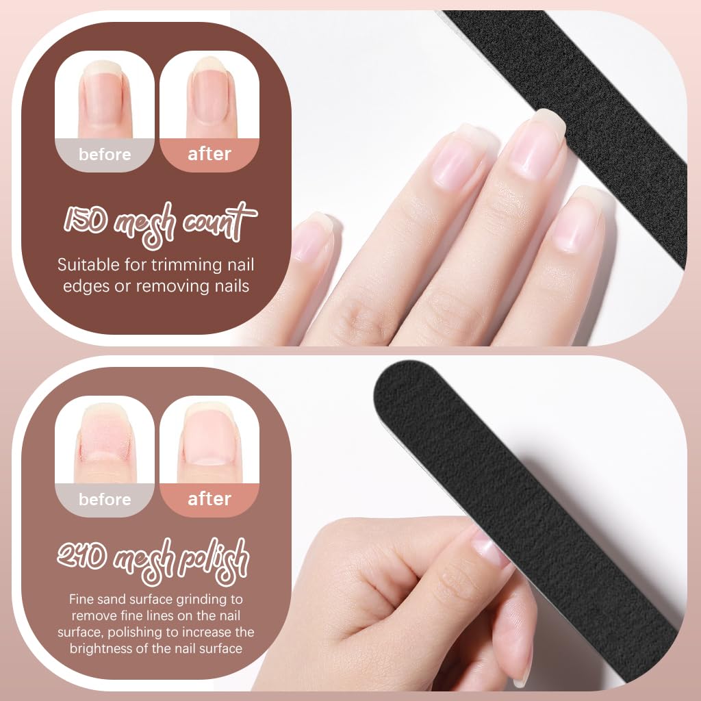 MAYCREATE Nail Polish Remover Foil Wraps 200pcs with Acetone Pads & Cuticle Pusher Kit