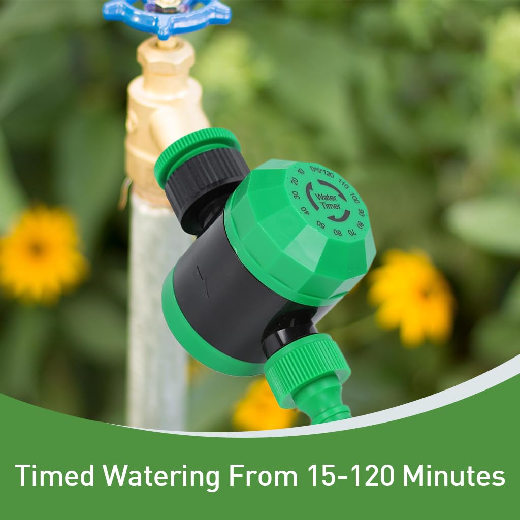 HASTHIP Drip Irrigation Timer for Garden Farm, Manual Irrigation Water Timer for Garden Hose Sprinkler, Mechanical Timer, No Need Battery and Easy to Use