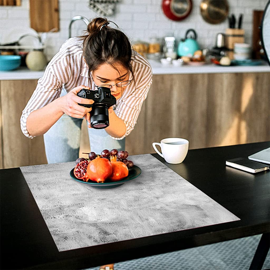 ZIBUYU 2pcs Backdrop Sheet for Photography,34.3x22.5Inch Photography Backdrop Sheet Double Side Retro Wooden Pattern Copperplate Paper Waterproof Backdrop Sheet for Photo Studio Shooting - 3