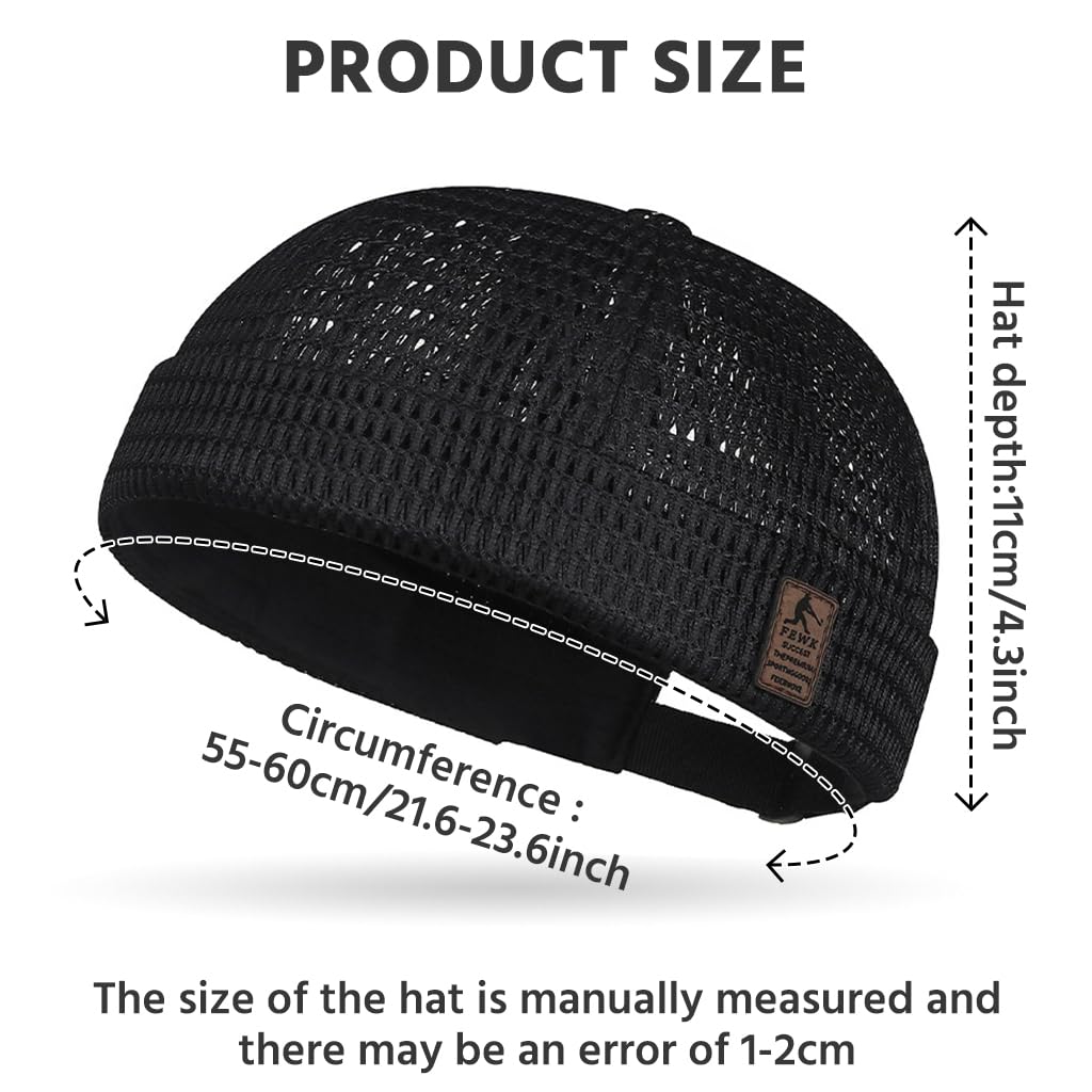 GUSTAVE Brimless Mesh Cap for Summer Streetwear with Adjustable Fit and Breathable Design