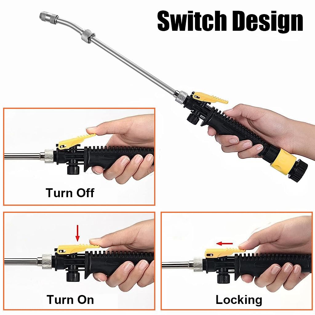 HASTHIP Water Spray Gun for Car Washing and Gardening with 65cm Long Nozzle | 2 Spray Modes