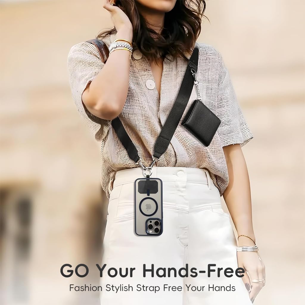 ZORBES Fashion Phone Strap with Small PU Cash Bag for Travel and Daily Use | 3 PCS Adjustable Polyester Shoulder Strap Featuring Removable Insert Sheet