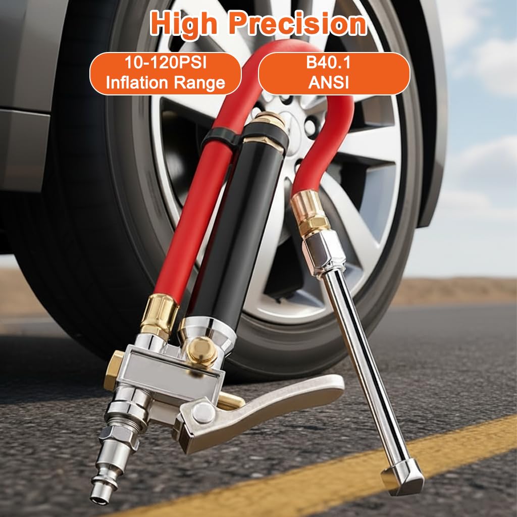 STHIRA Dual Head Chuck for Air Inflators featuring Dual End Connection | Reliable Tire Tool