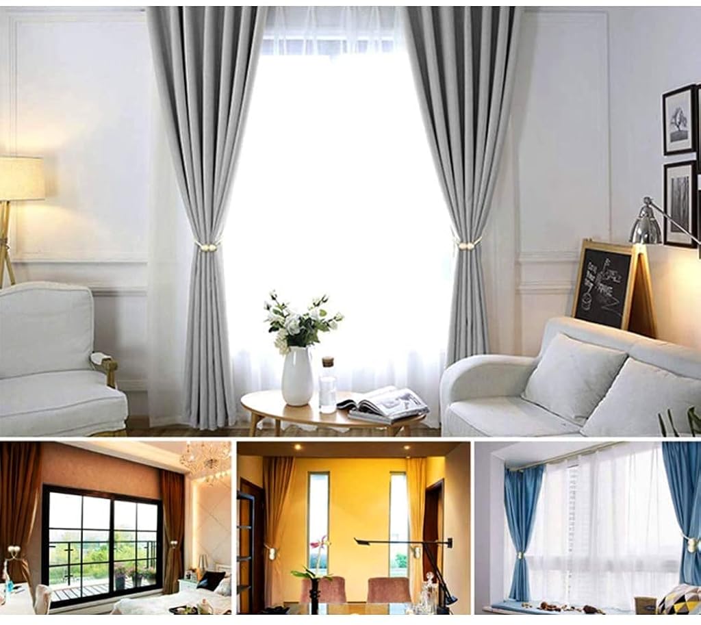 HASTHIP® Magnetic Curtain Tiebacks Clips Rope Holdbacks Weaving Holder Buckles for Home Office Decorative Pack of 2 Red 3 PCS