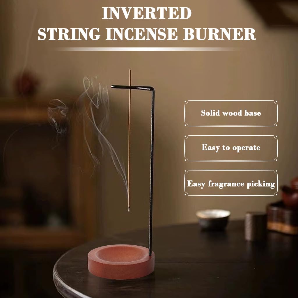 HASTHIP Agarbatti Holder Set of Two for Puja and Meditation featuring Upside Down Design with Rosewood Base