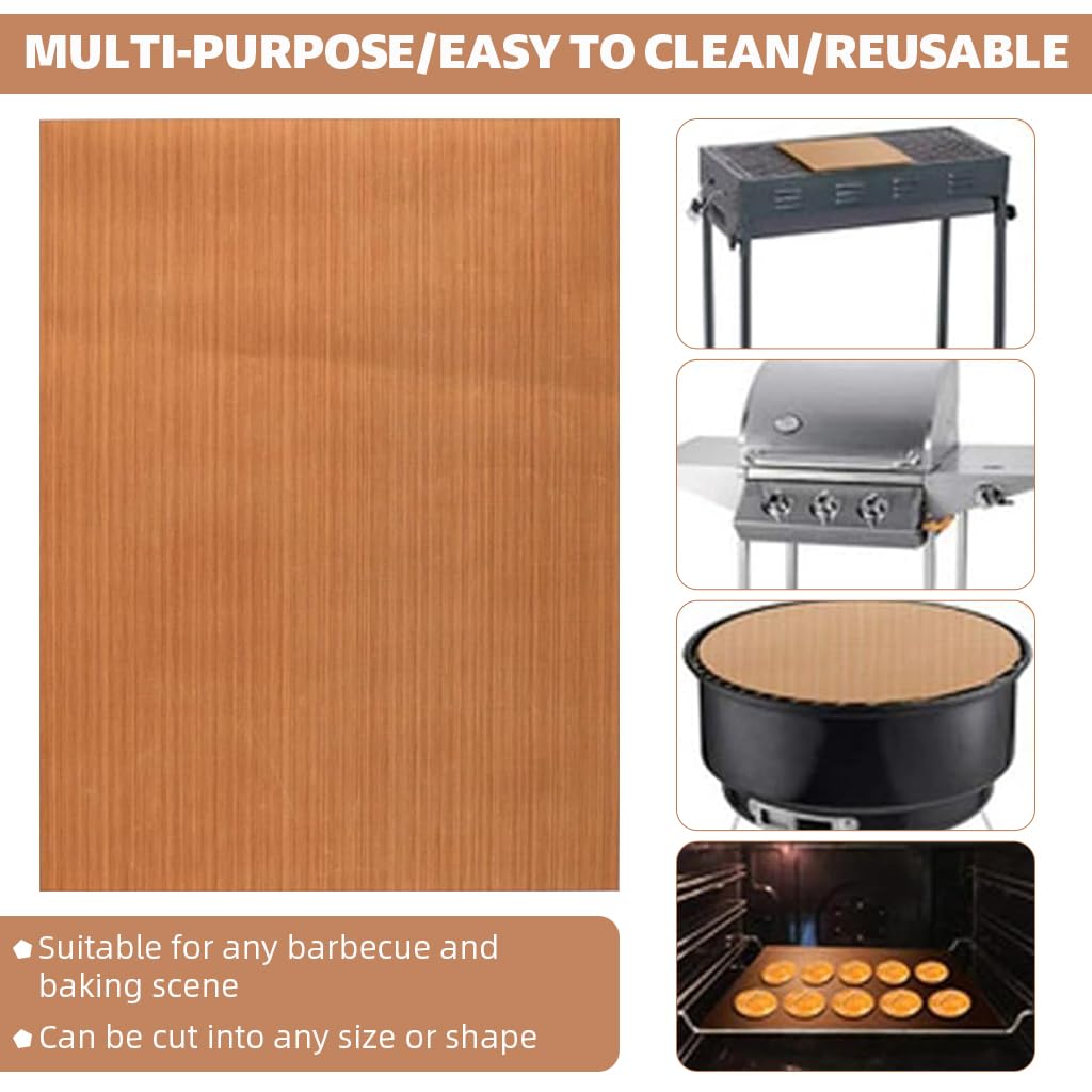 HASTHIP Baking Mat for Oven and Air Fryer with Non Stick PETE Coating 15.7x23.6 in | Reusable Sheet