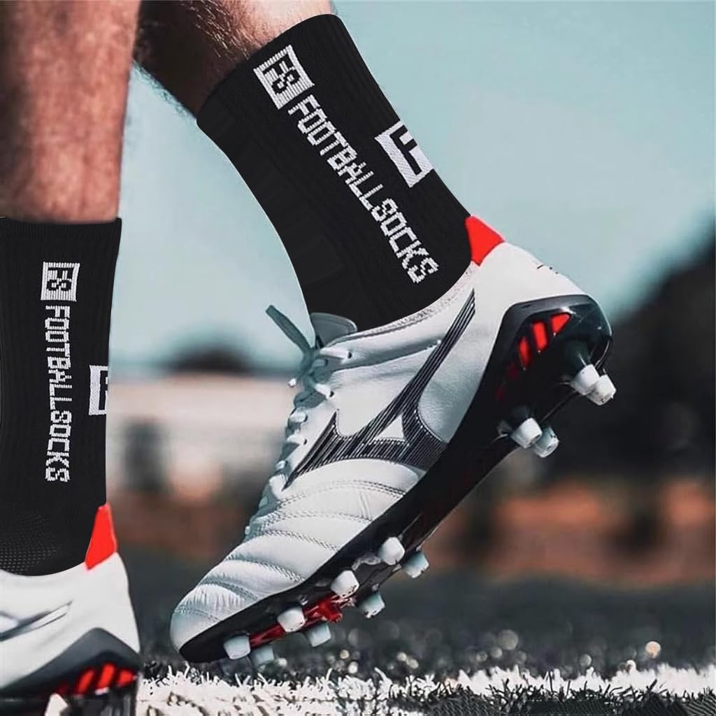 Proberos Football Socks Set for Men and Women with Dual Anti Slip Grip Pads and Breathable Sleeves