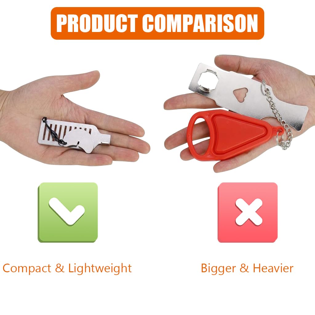 HASTHIP Portable Door Lock for Travel and Home with Screw Fixing Mechanism | 304 Stainless Steel Security