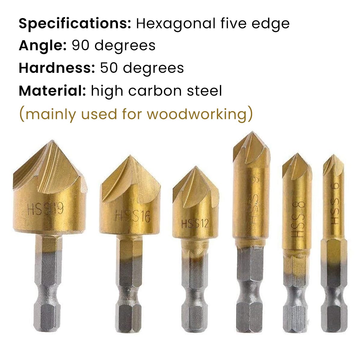 Serplex® 23Pcs Woodworking Chamfer Drilling Tools