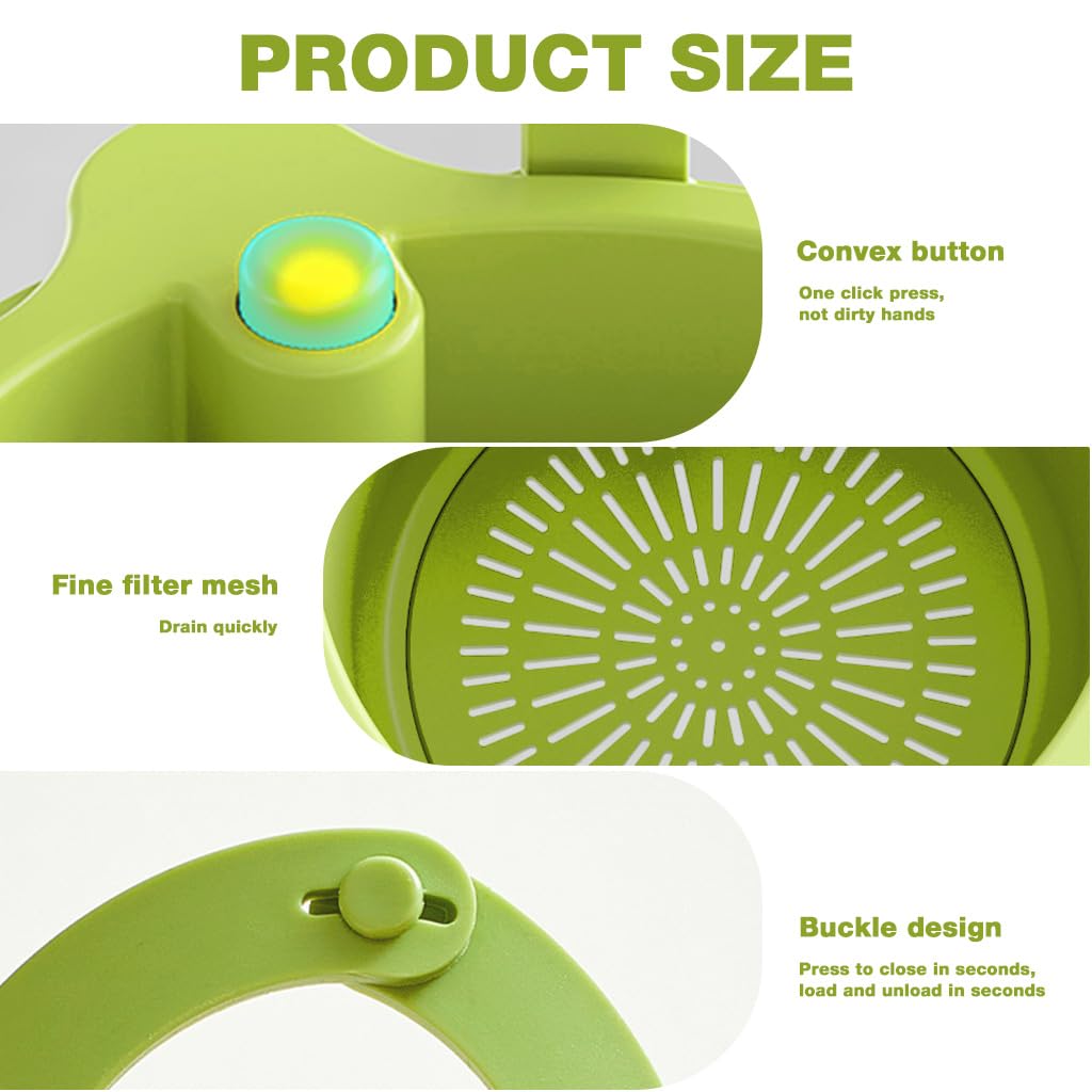 Supvox Kitchen Sink Drain Basket for Food Waste Filtration with Double Layer Strainer | Easy to Clean